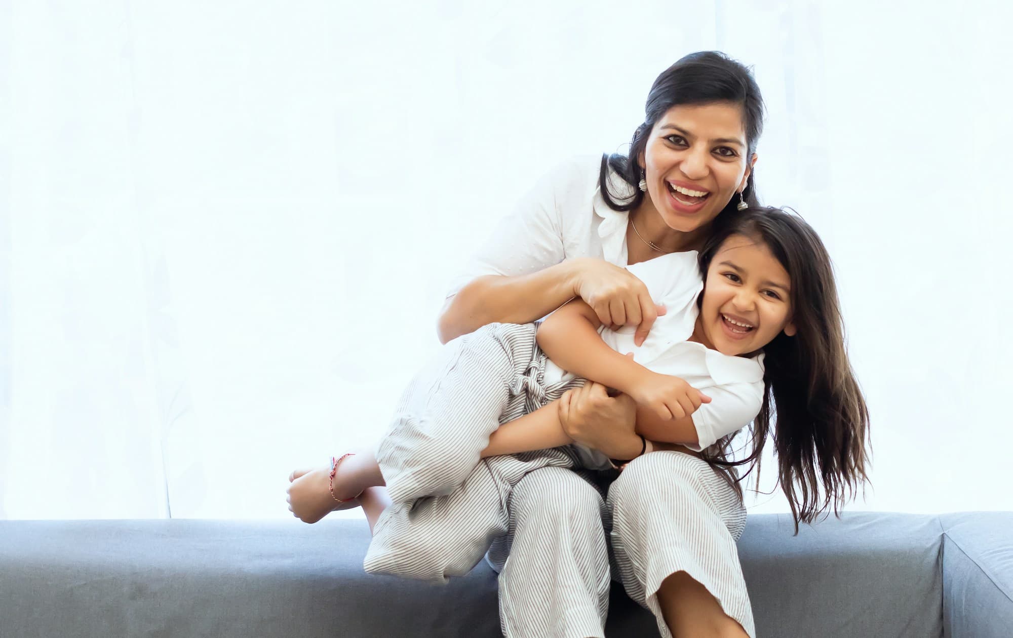 A family at home in India